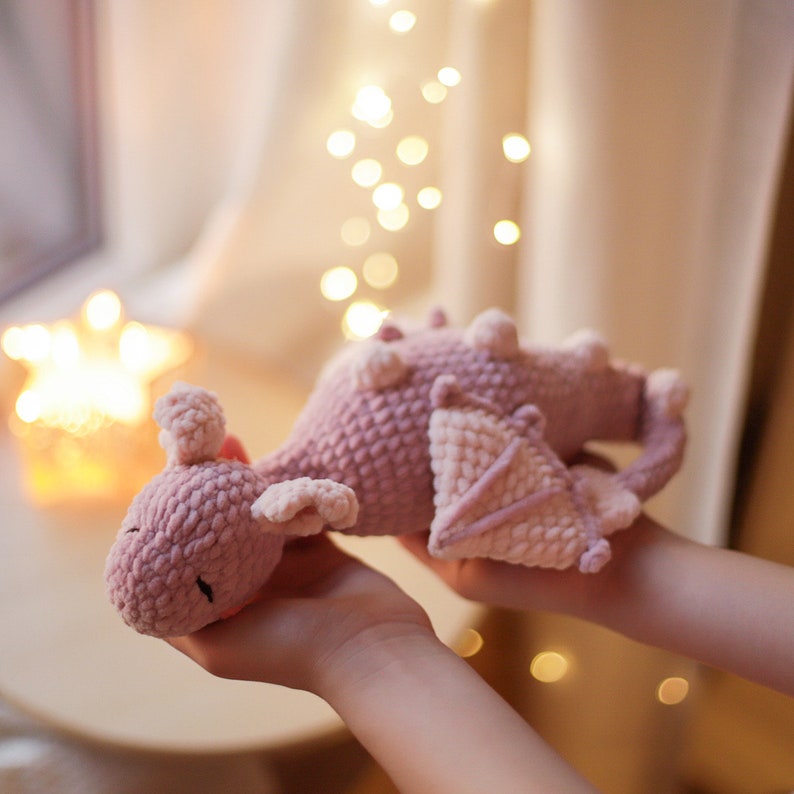 Dragon crochet pattern magic animal kawaii amigurumi plushie image 4