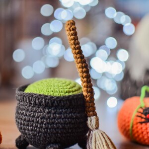 Owl Witch Crochet pattern and Magic Broom Halloween Amigurumi pdf image 6