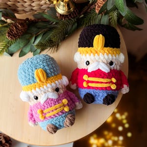 No Sew Nutcracker crochet pattern Christmas home decor plushie amigurumi pdf image 6