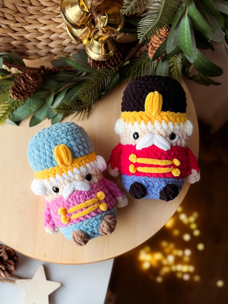 No Sew Nutcracker crochet pattern Christmas home decor plushie amigurumi pdf image 6
