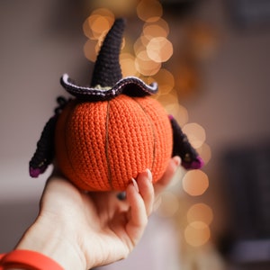 Owl Crochet pattern pdf halloween amigurumi bird decor Pumpkin image 4