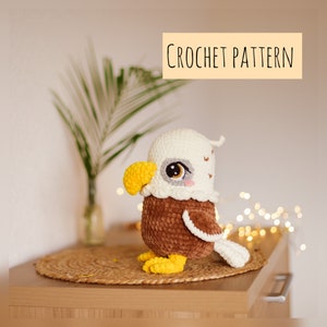 Crochet pattern eagle amigurumi bird pdf DIY