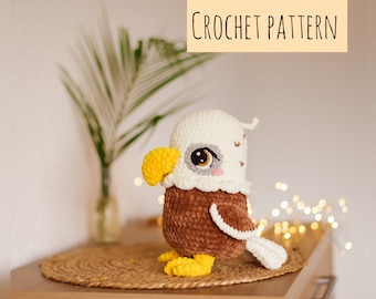 Crochet pattern eagle amigurumi bird pdf DIY