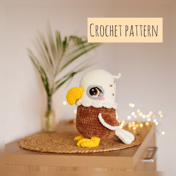 Crochet pattern eagle amigurumi bird pdf DIY