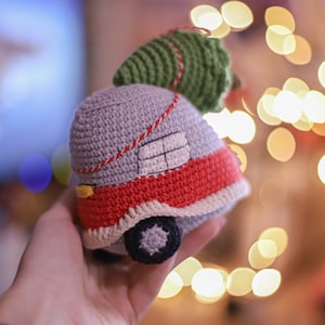 Red car Crochet pattern amigurumi Trailer Christmas decor tree pdf image 5