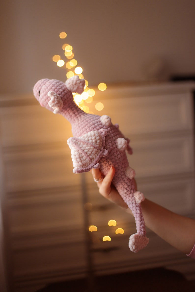 Dragon crochet pattern magic animal kawaii amigurumi plushie image 6