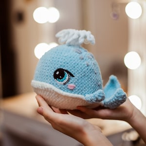 Crochet pattern amigurumi fish soft toy Whale