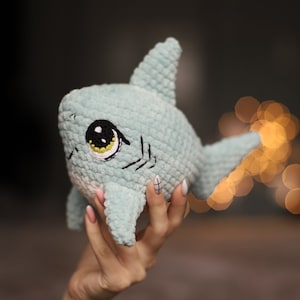 Shark Crochet pattern amigurumi fish  soft toy pdf