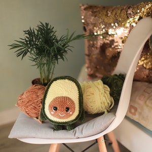 Avocado Crochet pattern softy toy fruits amigurumi pdf image 3