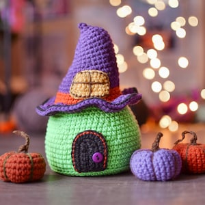 Ghost house Crochet pattern pdf halloween amigurumi pumpkins