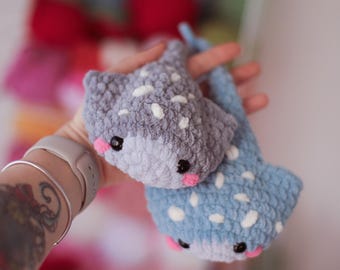 Stingray NO SEW crochet pattern kawaii plushie amigurumi sea animal fish pdf