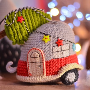 Crochet pattern car Trailer  Christmas tree pdf