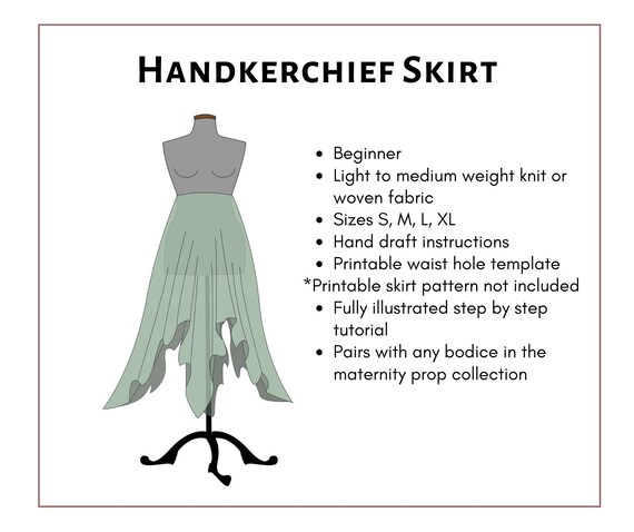 Maternity Handkerchief Skirt PDF TUTORIAL. Maternity Gown Skirt. Maternity Dress. for Knits or Wovens. this is Not a Printable Pattern. Etsy Denmark