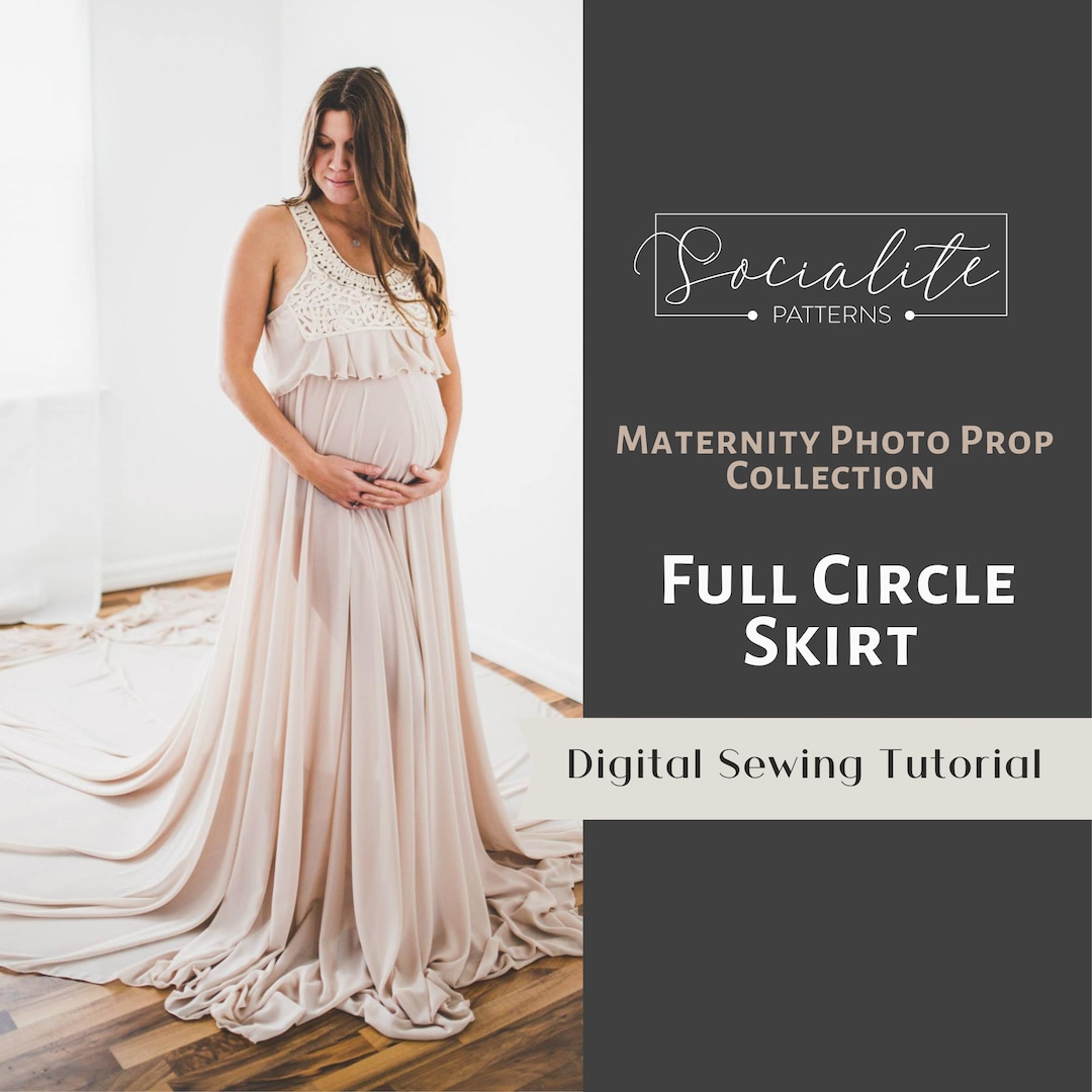 Maternity Full Circle Skirt PDF DIY Maternity Gown for