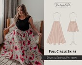 Full Circle Skirt Pattern. Women's PDF Printable and - Etsy
