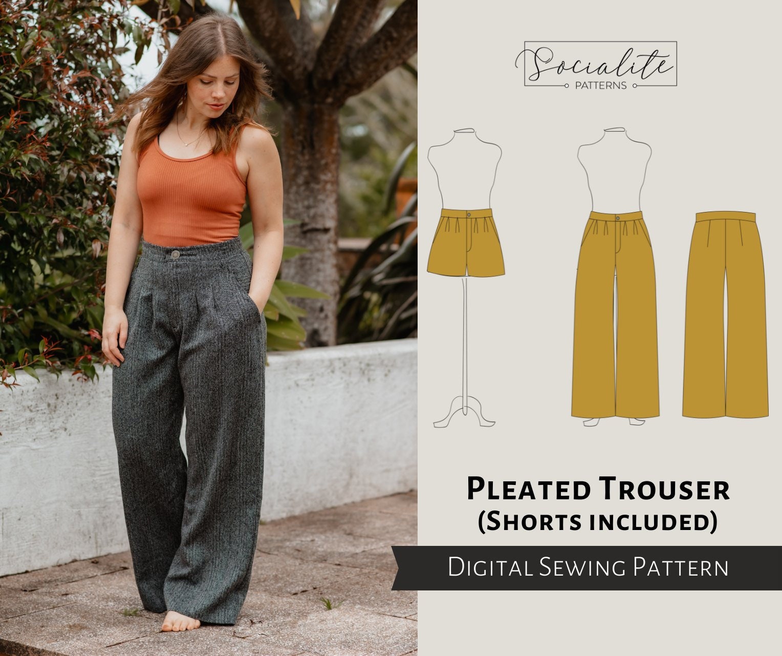 pattern suggestion - flattering, straight leg pleated pants 👖 : r/sewing