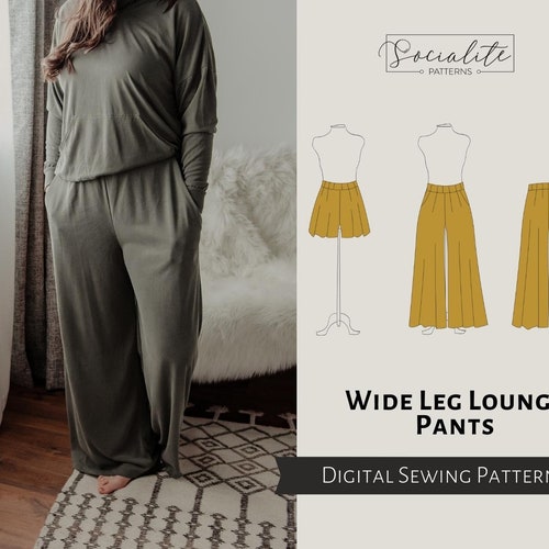 Women's Pajama Pants Sewing PDF Pattern Pajama Pants - Etsy