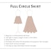 Full Circle Skirt Pattern. Women's PDF Printable and Projector Sewing ...