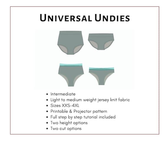 Women's Underwear Pattern & Tutorial. Women's PDF Printable and