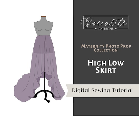 Maternity High/low Skirt PDF TUTORIAL. Maternity Gown DIY. - Etsy
