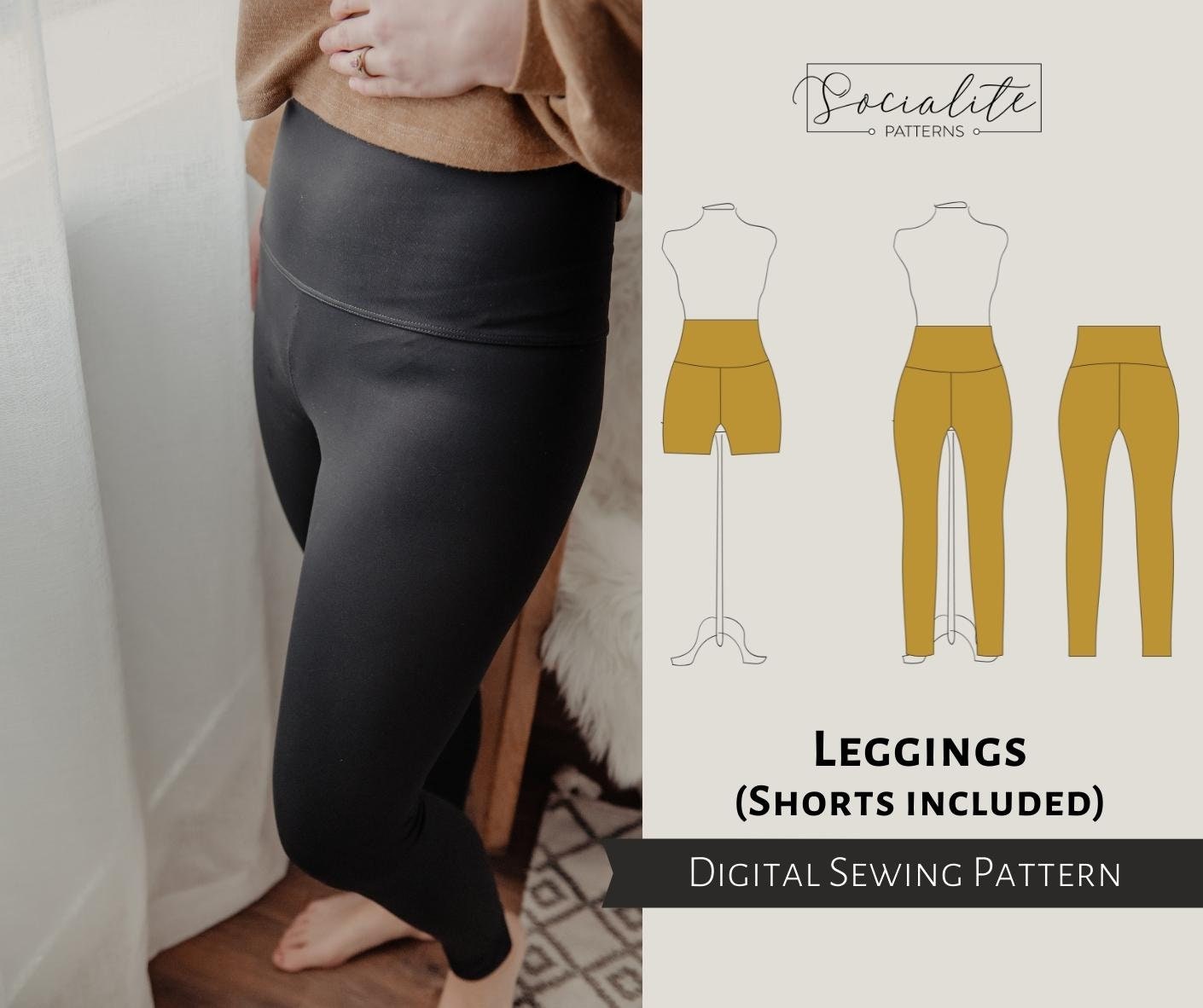 Legging Pants and Shorts Pattern. Women's PDF Printable and Projector  Sewing Pattern and Tutorial. Exercise, Yoga Pants Pattern. -  Denmark