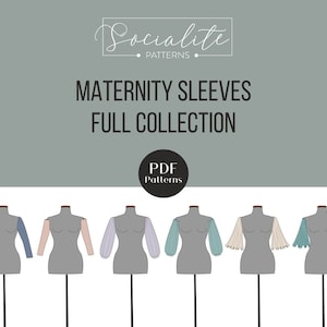 Sleeves Collection PDF Patterns and Tutorials. For fashion designers. Maternity gown. Photography props.