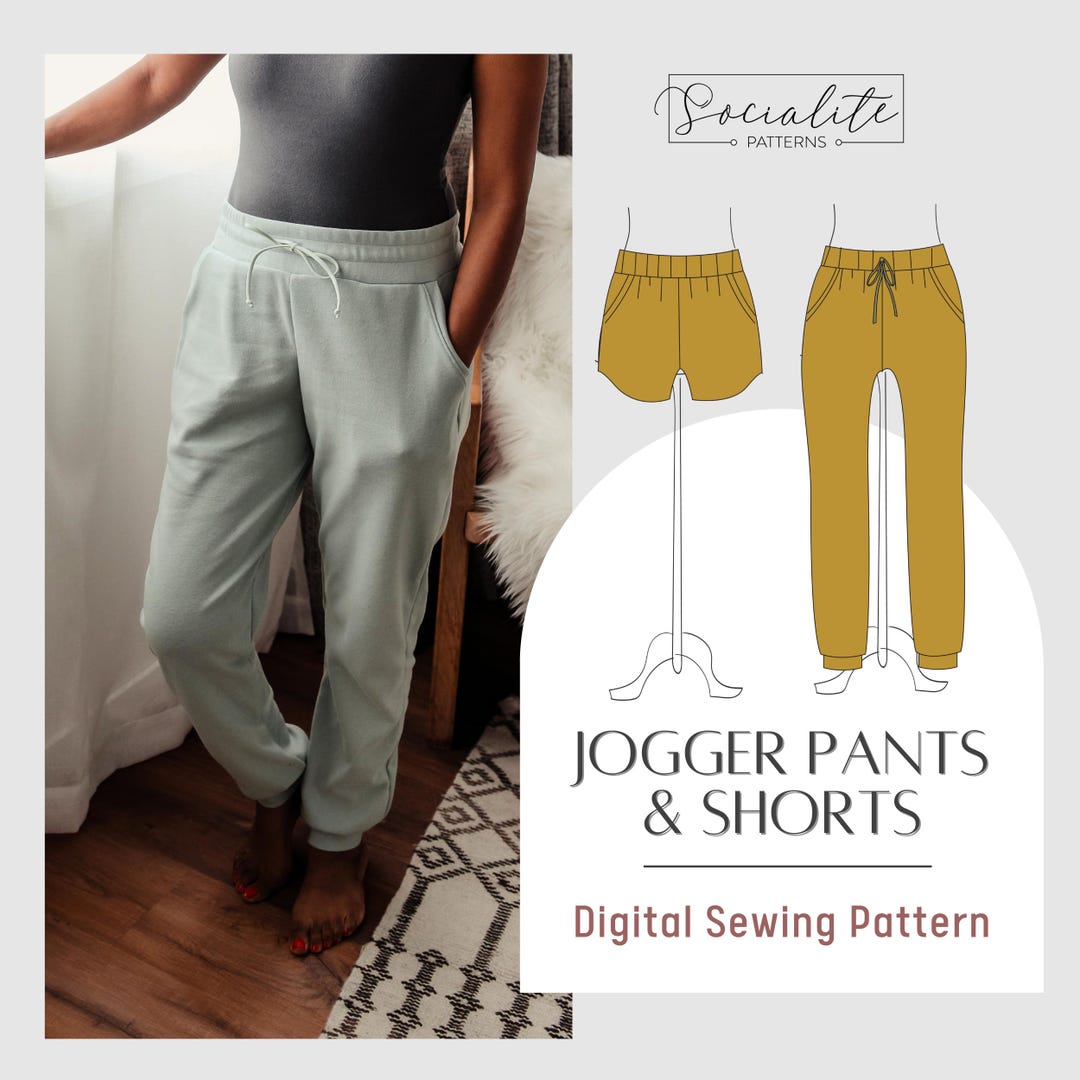 Jogger Pants and Shorts Women's PDF Printable and