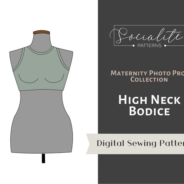 High Neck Bodice Pattern Etsy