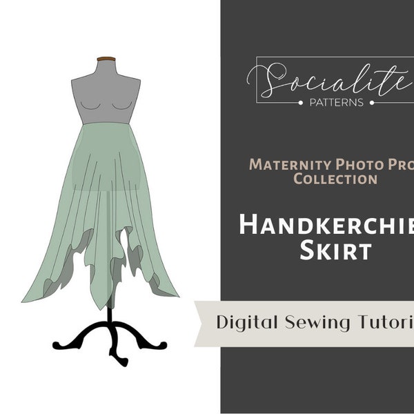 Maternity Handkerchief Skirt PDF TUTORIAL. Maternity Gown Skirt. Maternity Dress. For knits or wovens. *This is not a printable pattern.*