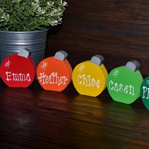 INDIVIDUAL ADD-ON Personalized Family Christmas Ornament Block Custom Holiday Ornament Gift Holiday Decor Personalized Christmas