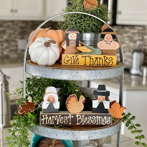 Fall Tiered Tray Decor Individual Thanksgiving Decor pieces for Tiered Tray, Fall Decor, Thanksgiving Decoration, Thanksgiving Hostess Gift