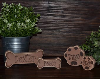 Personalized Dog Bone Personalized Cat Paw Custom Pet Decor BlocksofLove Pet Add-on Pet Memorial