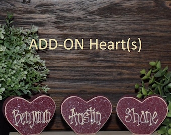 ADD-ON Heart(s) ONLY for Count Your Blessings Set or Valentine's Day Set