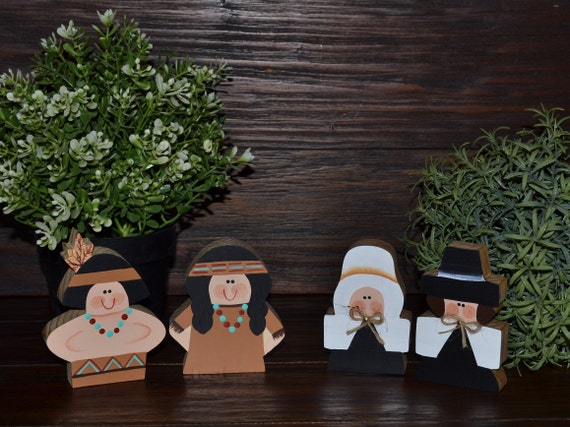 Primitive Thanksgiving Decor Add-on Pieces, Personalized Fall Decor, Thanksgiving Decoration Housewarming Hostess Gift Pilgrim Indian Turkey