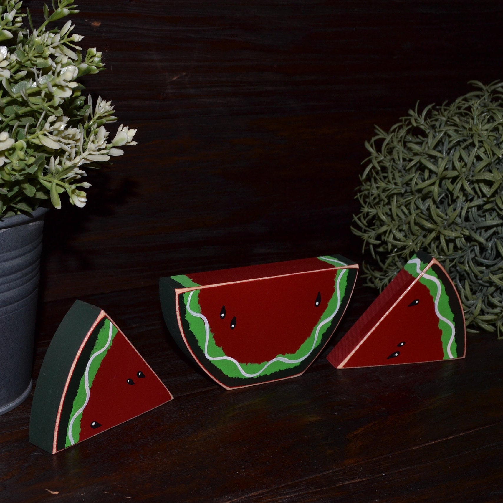 Watermelon Block Set Watermelon Tiered Tray Decor Summer Tiered Tray Decoration Watermelon ...