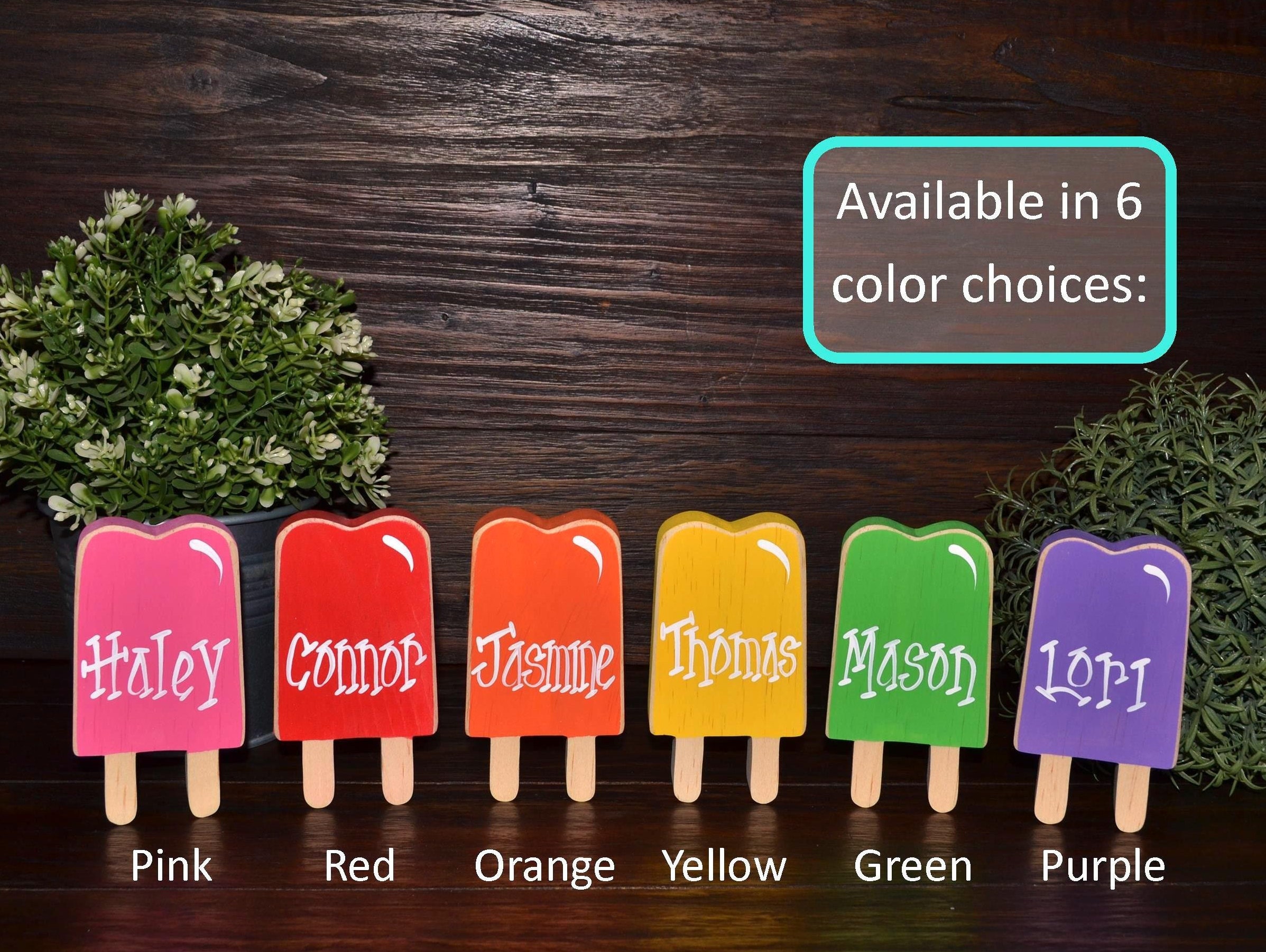 Customizable Popsicles Personalized Popsicle Summer Decor Popsicle Blocks Personalized Blocks ...
