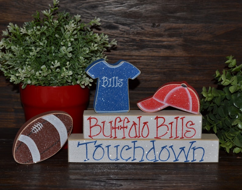 Sports Themed Wood Sign Blocks Home Run Touch Down Baseball Etsy