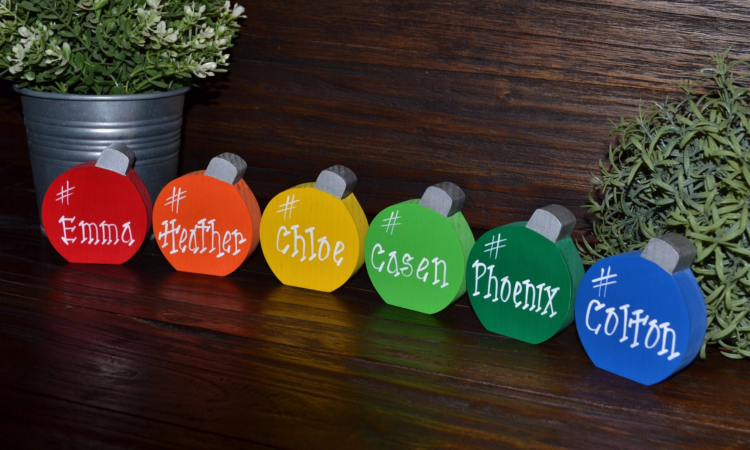 Personalized Family Christmas Ornament Block Set Custom Holiday Ornament Gift Holiday Decor Personalized Christmas Decoration Grandma Gift