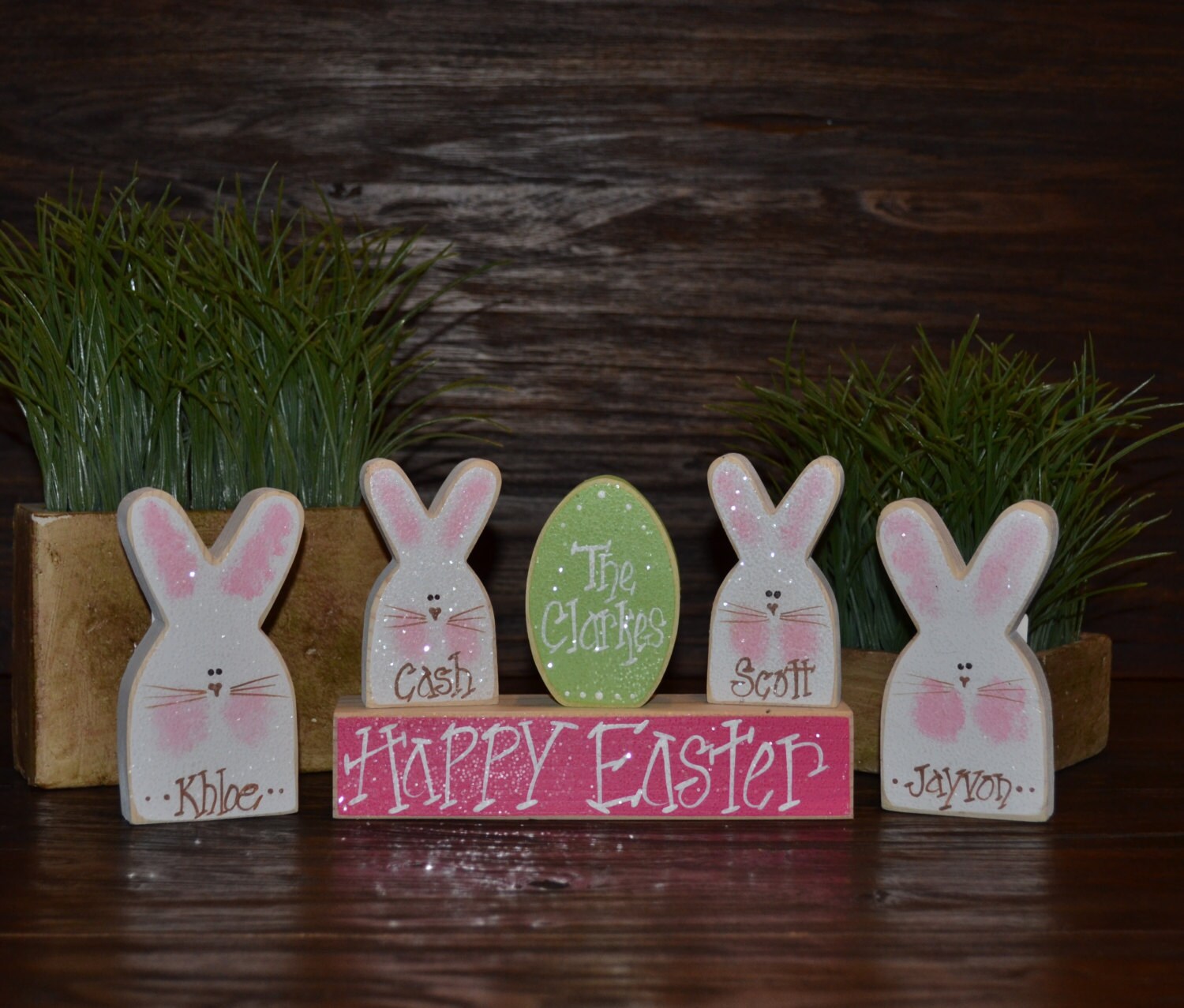 Easter Block SetPersonalized Wood Block Love Set home decor Etsy