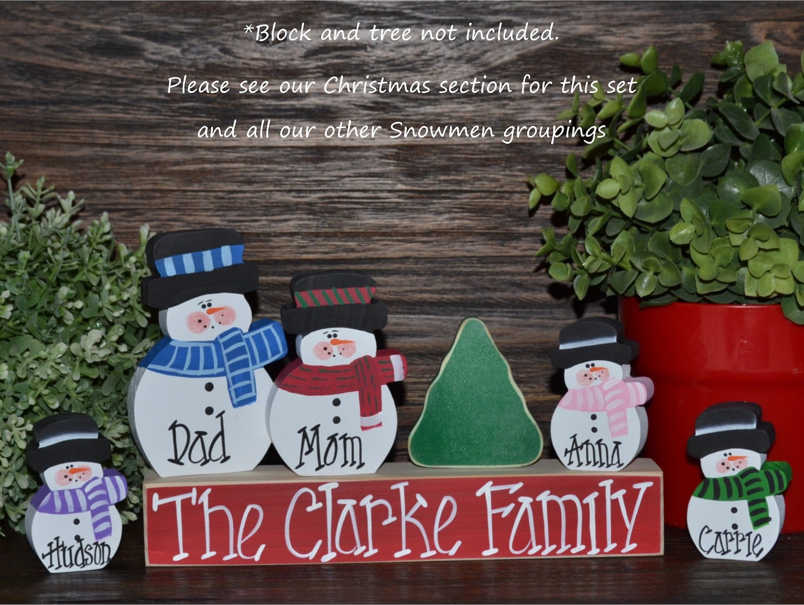 Christmas Decor Personalized Snowmen Holiday Decor Christmas Etsy