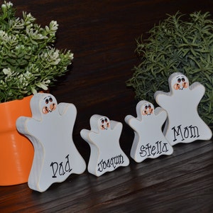 Ghost Blocks Personalized Halloween Tiered Tray Decor Blocks of Love Halloween Decoration Personalized Ghost Halloween Decor Family Gift image 4