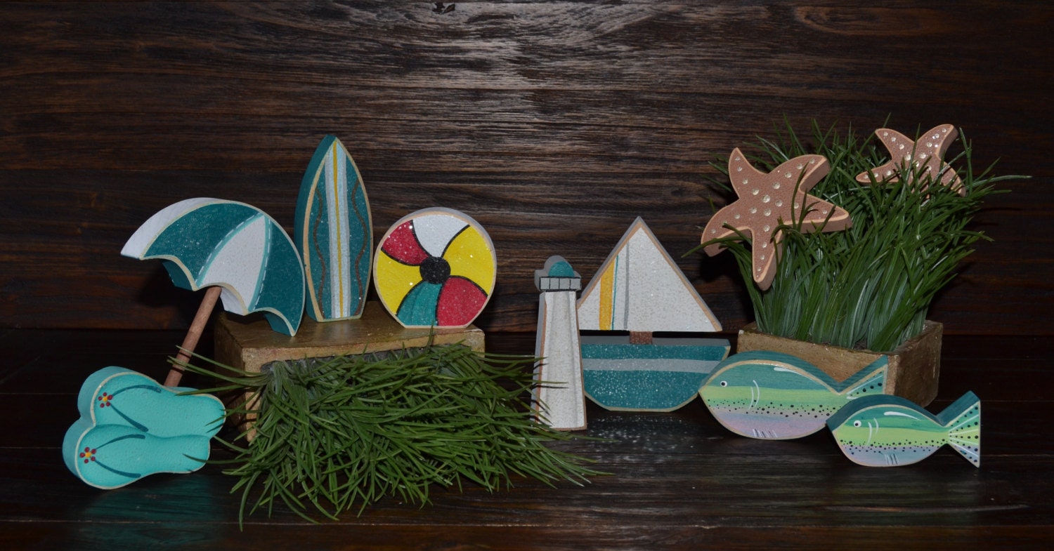 Beach Decor Summer Decor Beach House Decor Beach Ball Flip Flops Sand…