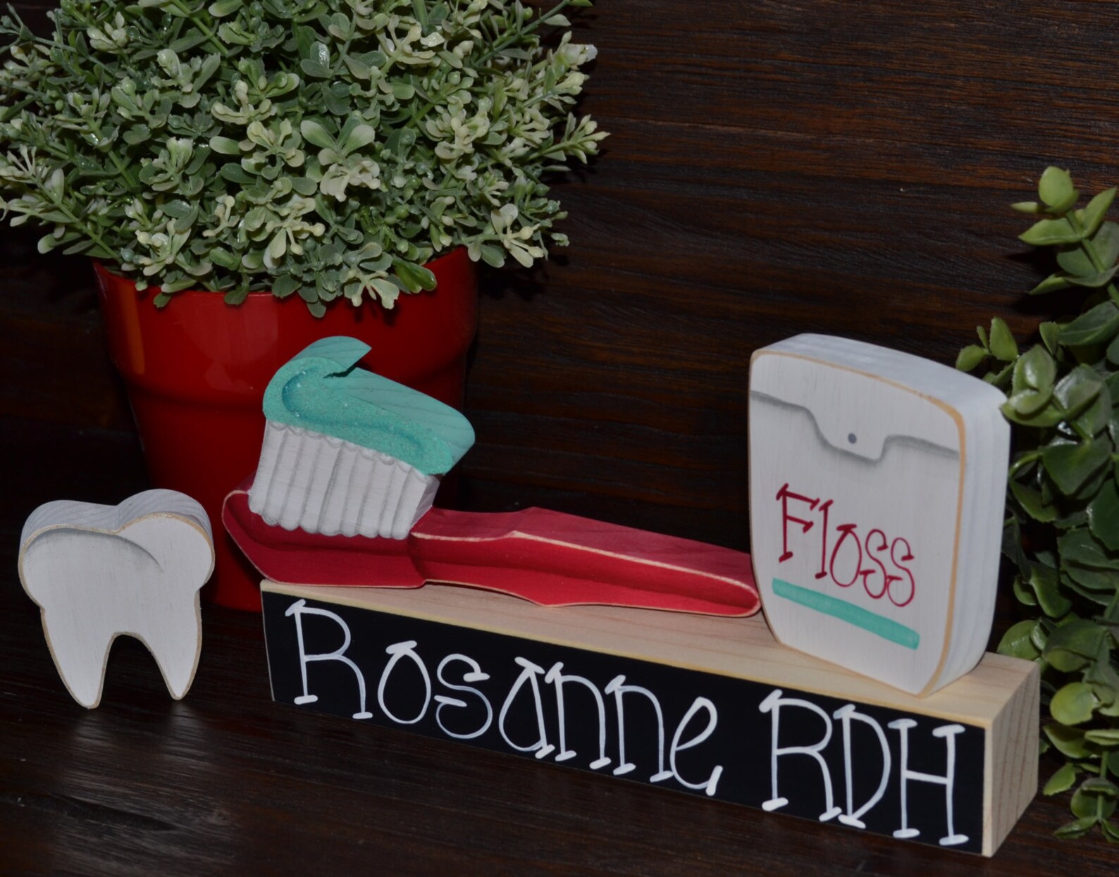 Personalized Dental Hygienist Gift Block Set Personalized Etsy