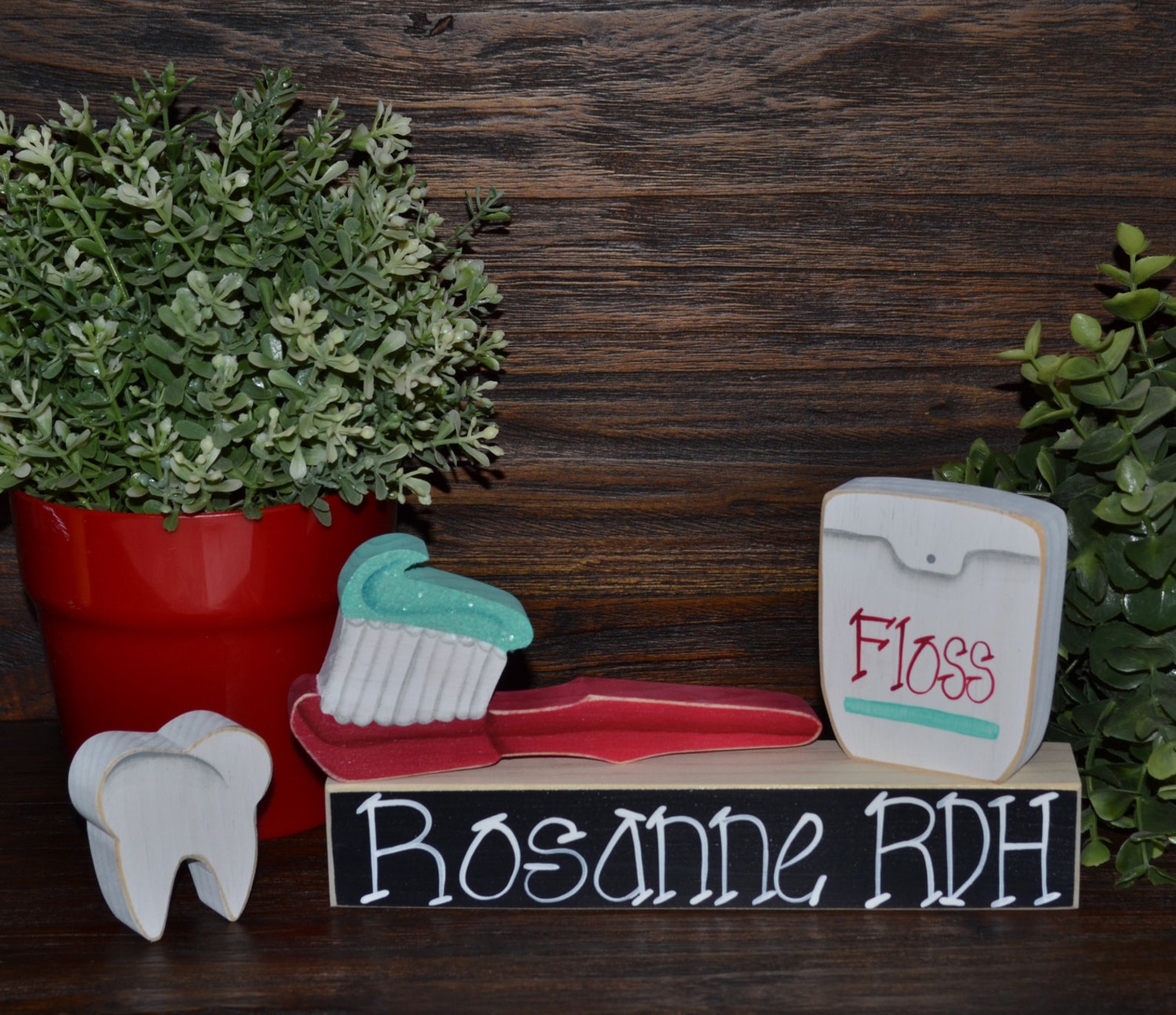 Personalized Dental Hygienist Gift Block Set Personalized Etsy