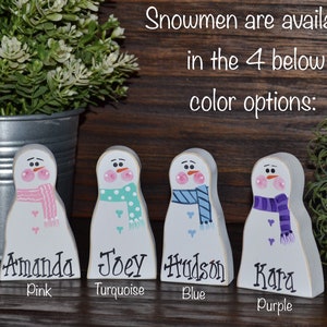 ADD-ON Snowmen for Grandmas Frosty Friends Block Set Personalized Snowman Winter Decor Holiday Decor Personalized Snowmen