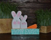 Easter Block Set-Personalized Wood Block Love Set - home decor primitive block gift holiday personalized wood sign Easter Decor