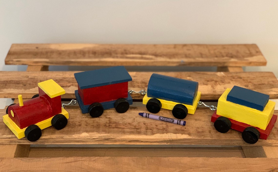 Toy Wood Trains Etsy