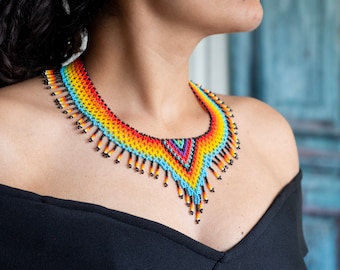 Huichol  Necklace AMANECER