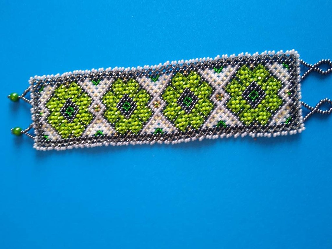 Eye of God Huichol bracelet Etsy