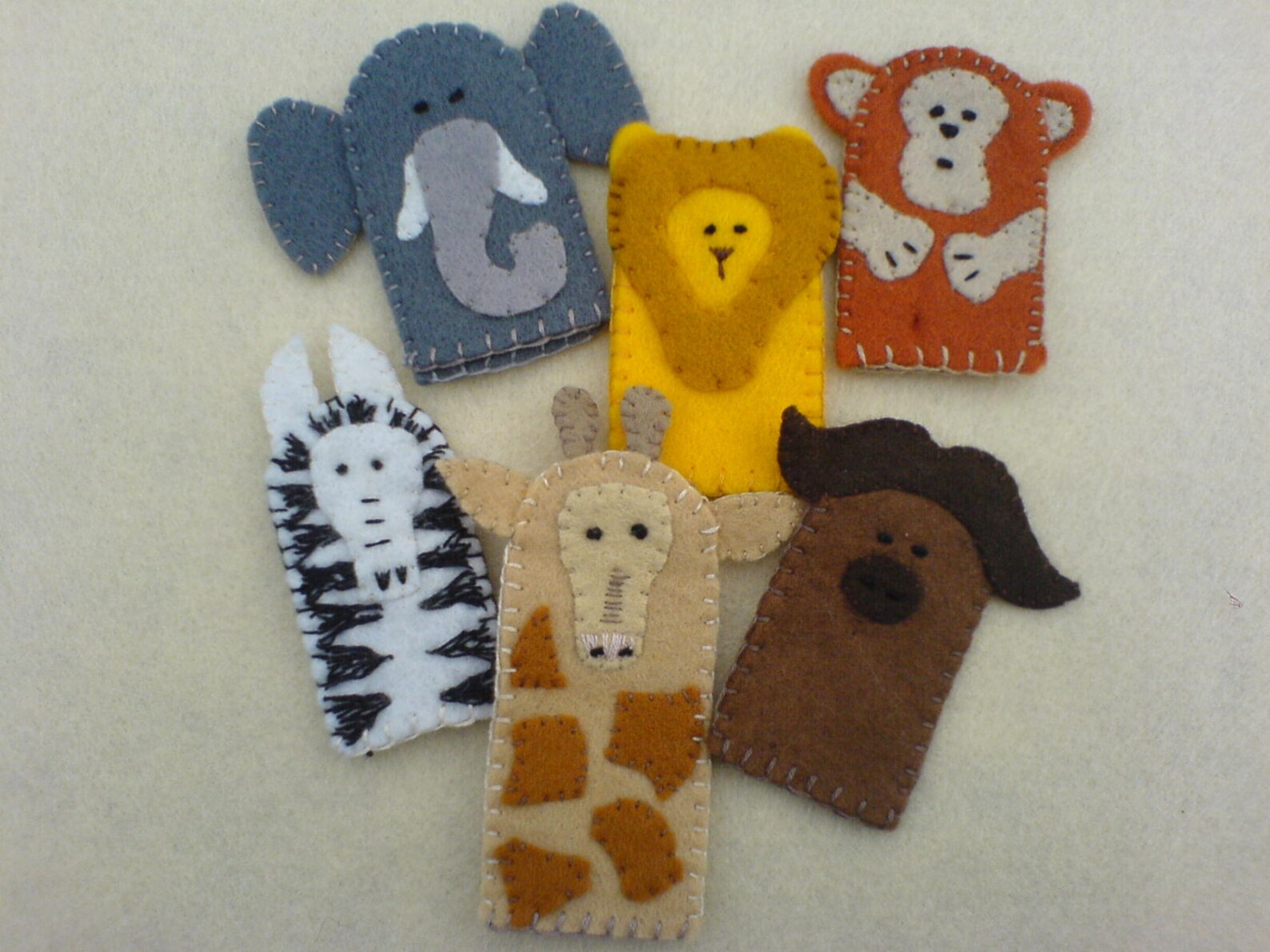 Set of 10 Animal Finger Puppets Etsy